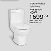 Shortland White Toilet Suite BE1WH701S-Each Includes Seat