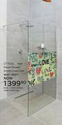 Wall Mount Shower Screen Love Clear 1900 x 1000mm CTSHF7100L-Each
