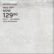 Absolute Grey 600x600mm-Per Sqm