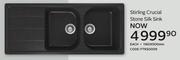Stirling Crucial Stone Silk Sink 1160x500mm