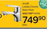 Amalfi Letaba Chrome Basin Mixer-Each