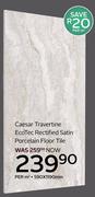 Caesar Travertine Ecotec Rectified Satin Porcelain Floor Tile-590 x 1190mm Per Sqm
