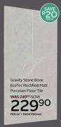 Gravity Stone Bone Eco Tec Rectified Matt Porcelain Floor Tile-590 x 1190mm Per Sqm