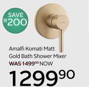 Amalfi Komati Matt Gold Bath Shower Mixer-Each