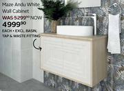Maze Andu White Wall Cabinet-Each