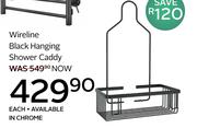 Wireline Black Hanging Shower Caddy-Each