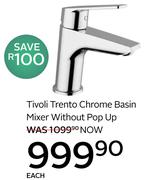 Tivoli Trento Chrome Basin Mixer Without Pop Up-Each