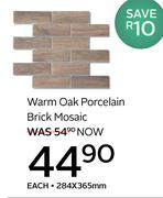 Warm Oak Porcelain Basic Mosaic-284 x 365mm Each