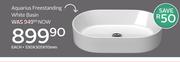 Aquarius Freestanding White Basin-530 x 305 x 115mm Each