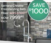 Serrano Chrome Freestanding Bath Mixer-Each