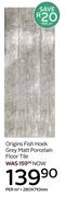 Origins Fish Hoek Grey Matt Porcelain Floor Tile 280x710mm-Per Sqm
