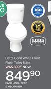 Betta Coral White Front Flush Toilet Suite