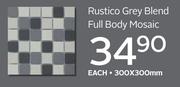Rustico Grey Blend Full Body Mosaic-300 x 300mm Each
