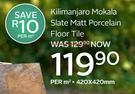 Kilimanjaro Mokala Slat Matt Porcelain Floor Tile 420 x 420mm-Per Sqm