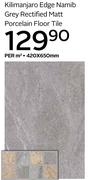 Kilimanjaro Edge Namib Grey Rectified Matt Porcelain Floor Tile 420 x 650mm-Per Sqm