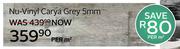 Nu Vinyl Carya Grey 5mm-Per Sqm