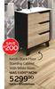 Kendo Black Floor Standing Cabinet With White Basin-450 x 600mm