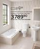 Coral White Bathroom Set(Bath,Basin,Pedestal & Front Flush Suite Incl ToiletSeat & Mechnism)-Per Set