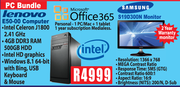 Lenovo E50-00 Computer + Samsung S19D300N Monitor.