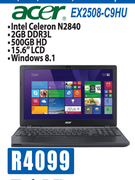 Acer EX2508-C9HU Notebook