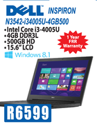 Dell Inspiron N3542-i34005U-4GB500