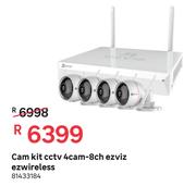 Cam Kit CCTV 4cam-8ch Ezviz Ezwireless