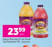 Dalys Blended Fruit Drink Concentrate Assorted-1.5Ltr Each