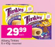 Albany Tinkies Assorted-6 x 45g Each