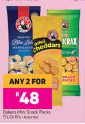 Bakers Mini Snack Packs Assorted-For Any 2 x 5's Or 6's