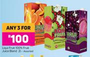 Liqui Fruit 100% Fruit Juice Blend Assorted-For Any 3 x 2Ltr