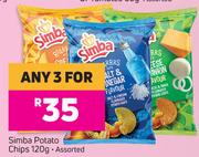 Simba Potato Chips Assorted-For Any 3 x 120g