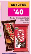 Nestle Chocolate Slabs Assorted-For Any 2 x 135g-150g