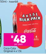 Coca Cola (Original)-4 x 1.5Ltr Per Pack