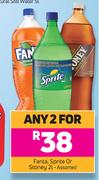 Fanta, Sprite Or Stoney Assorted-For Any 2 x 2Ltr