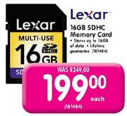 Lexar 16GB SDHC Memory Card Each