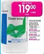 Primaries Hollowfibre Duvet Inners-Queen Each 