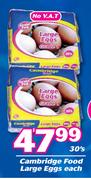 Cambridge Food Large Eggs-30's Pack Each
