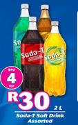 Soda-T Soft Drink Assorted-For 4 x 2Ltr
