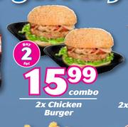 2 x Chicken Burgers Combo