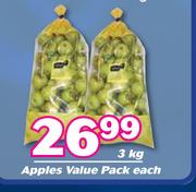 Apples Value Pack 3kg-Each