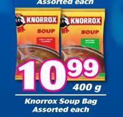 Knorrox Soup Bag Assorted-400g Each