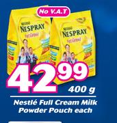 Nestle Full Cream Milk Powder Pouch-400g Each