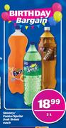 Stoney Fanta/ Sprite Soft Drink-2Ltr Each