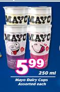 Mayo Dairy Cups Assorted-250ml Each