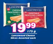 Lancewood Cheese Slices Assorted-175g Each