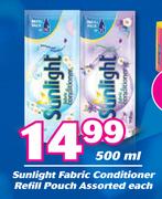 Sunlight Fabric Conditioner Refill Pouch Assorted-500ml Each