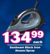 Sunbeam Black Iron Steam/ Spray-Each