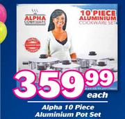 Alpha 10 Piece Aluminium Pot Set-Each