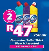 Domestos Toilet Thick Bleach Assorted-For 2 x 750ml