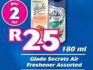 Glade Secrets Air Freshener Assorted-2 x 180ml